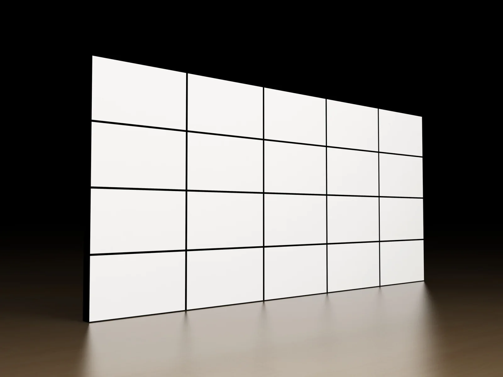 Large video wall on a stage displaying dynamic branded content for a keynote or event production environment
