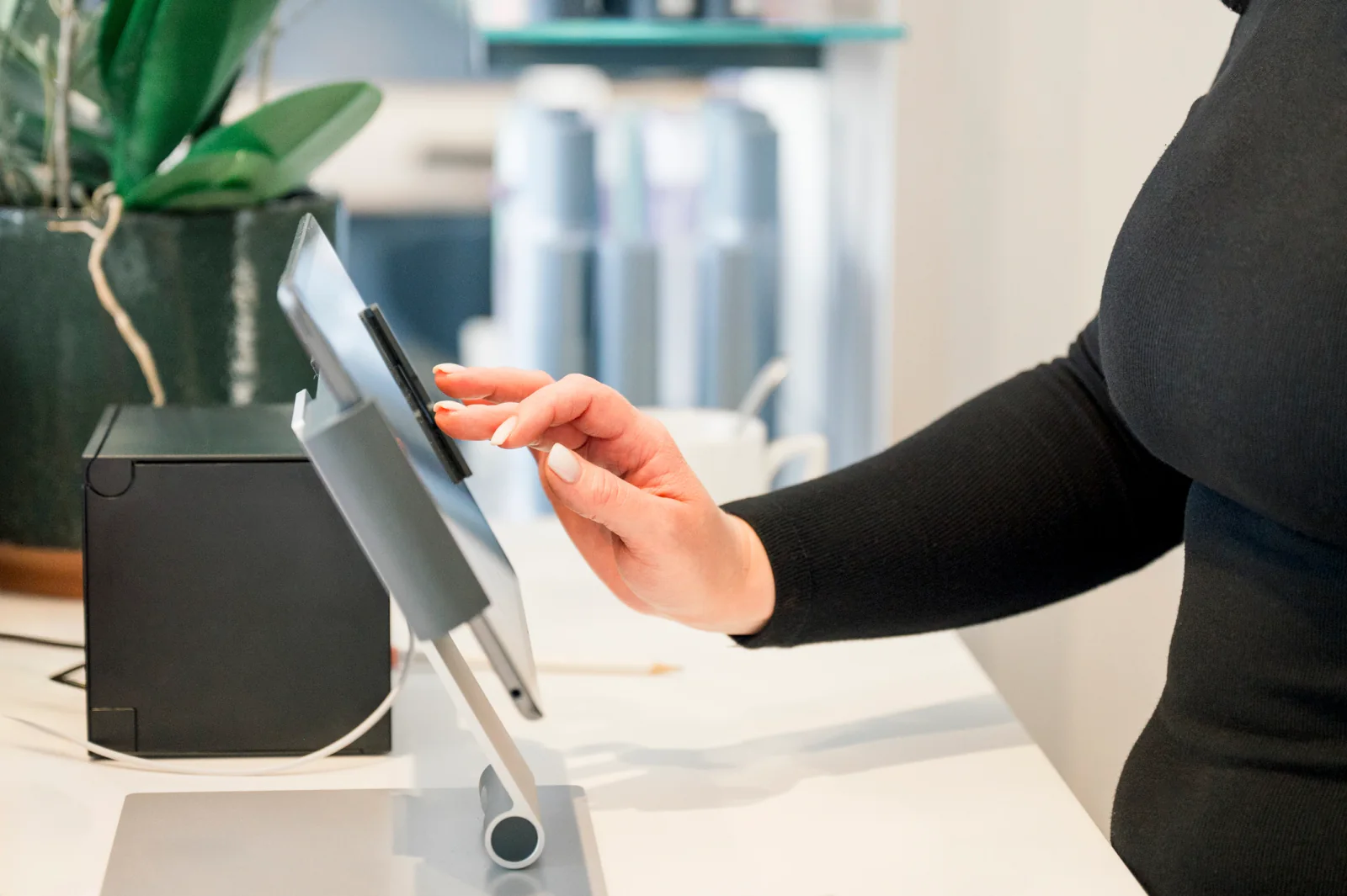 iPad rental deployment with tablet stands, chargers, and mobile devices used for event check in and kiosk workflows
