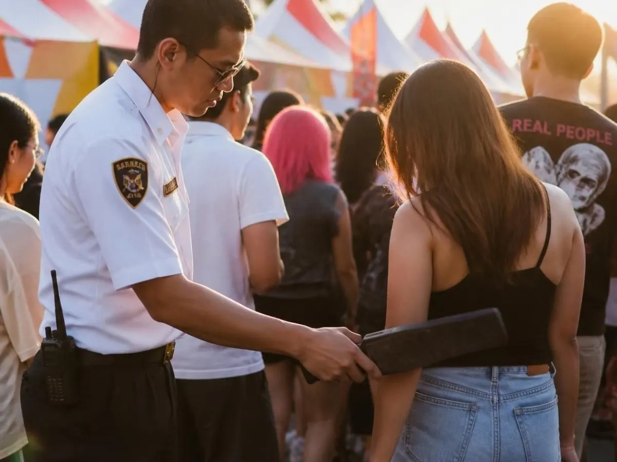 Handheld metal detector used for secondary security screening