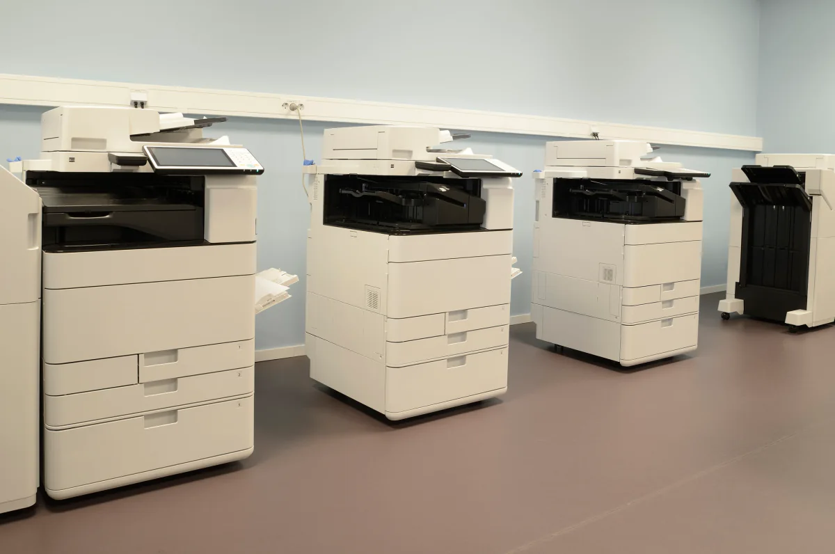 Shared office copier setup for temporary teams, legal support, and document-heavy business workflows