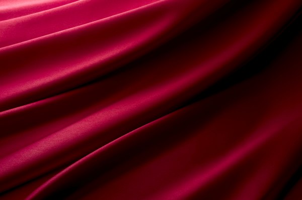 Flowing red drape