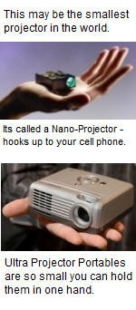 Nano and Ultra Projectors are the smallest