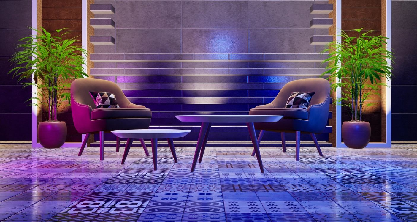 LED glow furniture rental pieces for a branded corporate event or product launch
