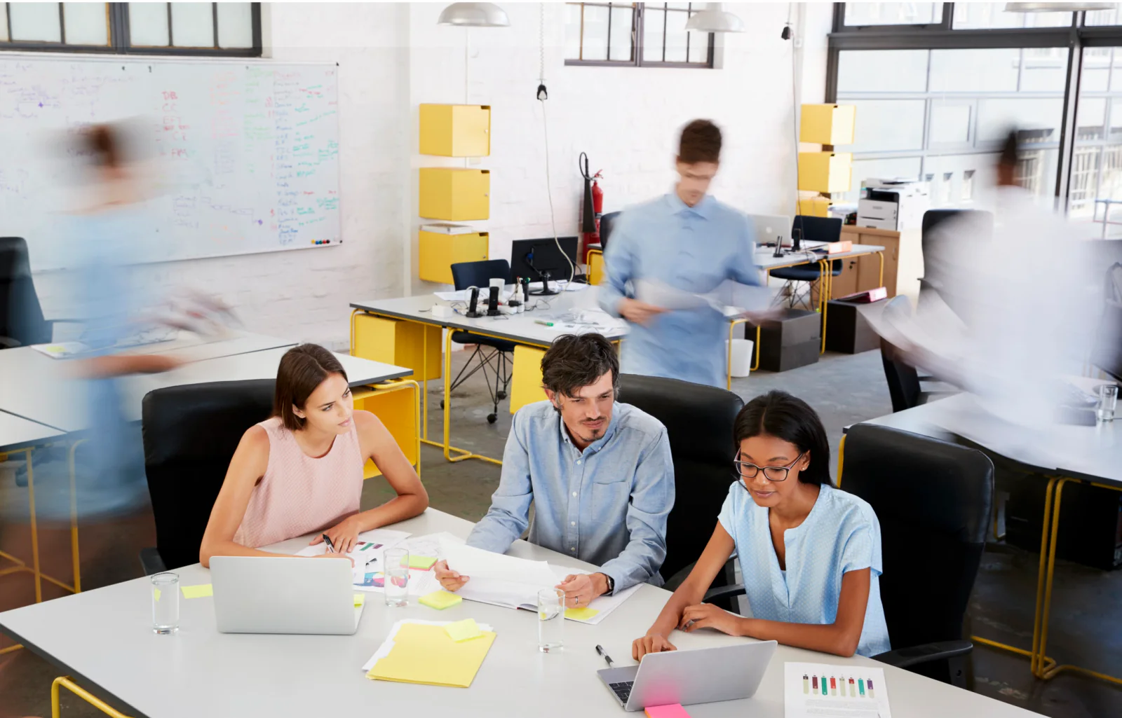 Conference or training program planning board with multi-room schedules, laptops, room kits, and coordinated deployment logistics