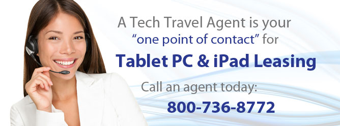 A Technology Travel Agent is your one point of contact for Tablet PC & iPad leasing.