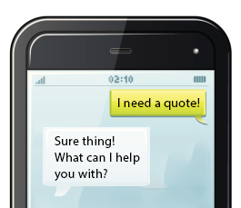 Get a quick quote through text