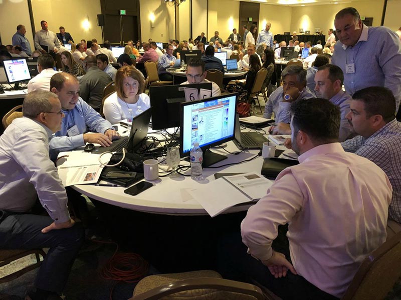 Rented laptops being used at a convention in Orlando