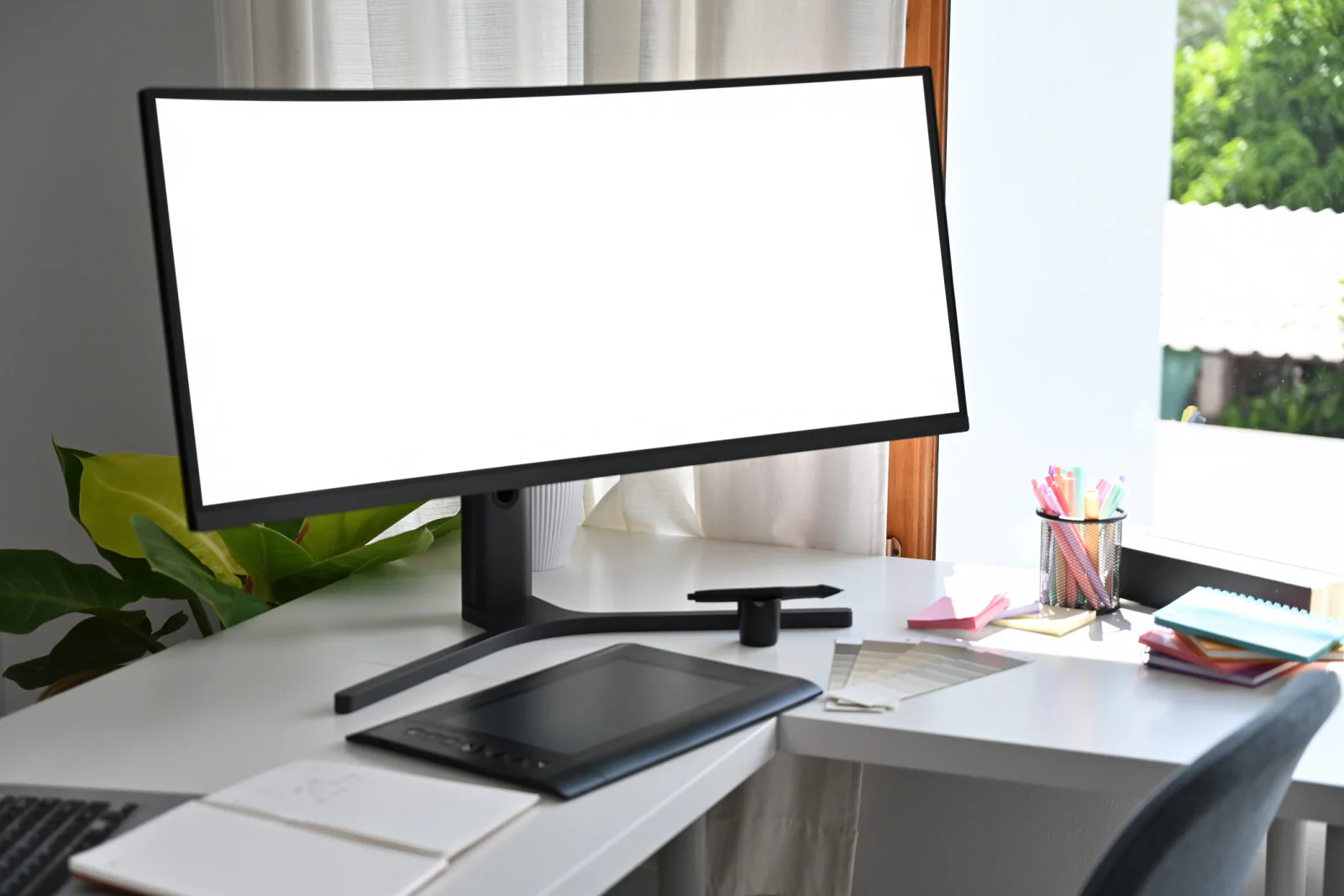 Color-critical 4K display showing detailed product visuals for creative review or premium presentation