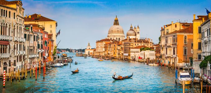 The canals in Venice, Italy