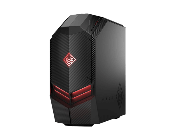 Desktop Rentals A gaming desktop computer with red accent lighting