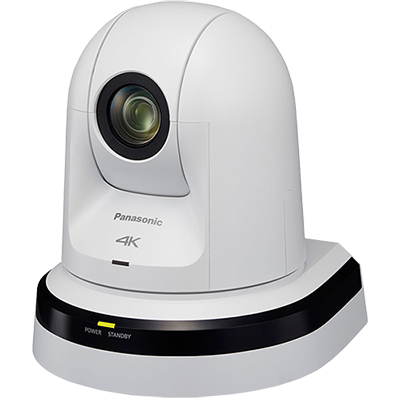 A front view of a panasonic PTZ camera