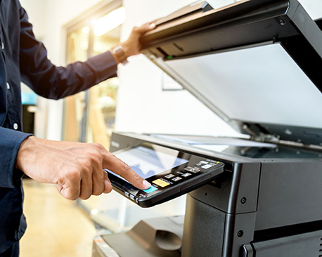 A printer in use