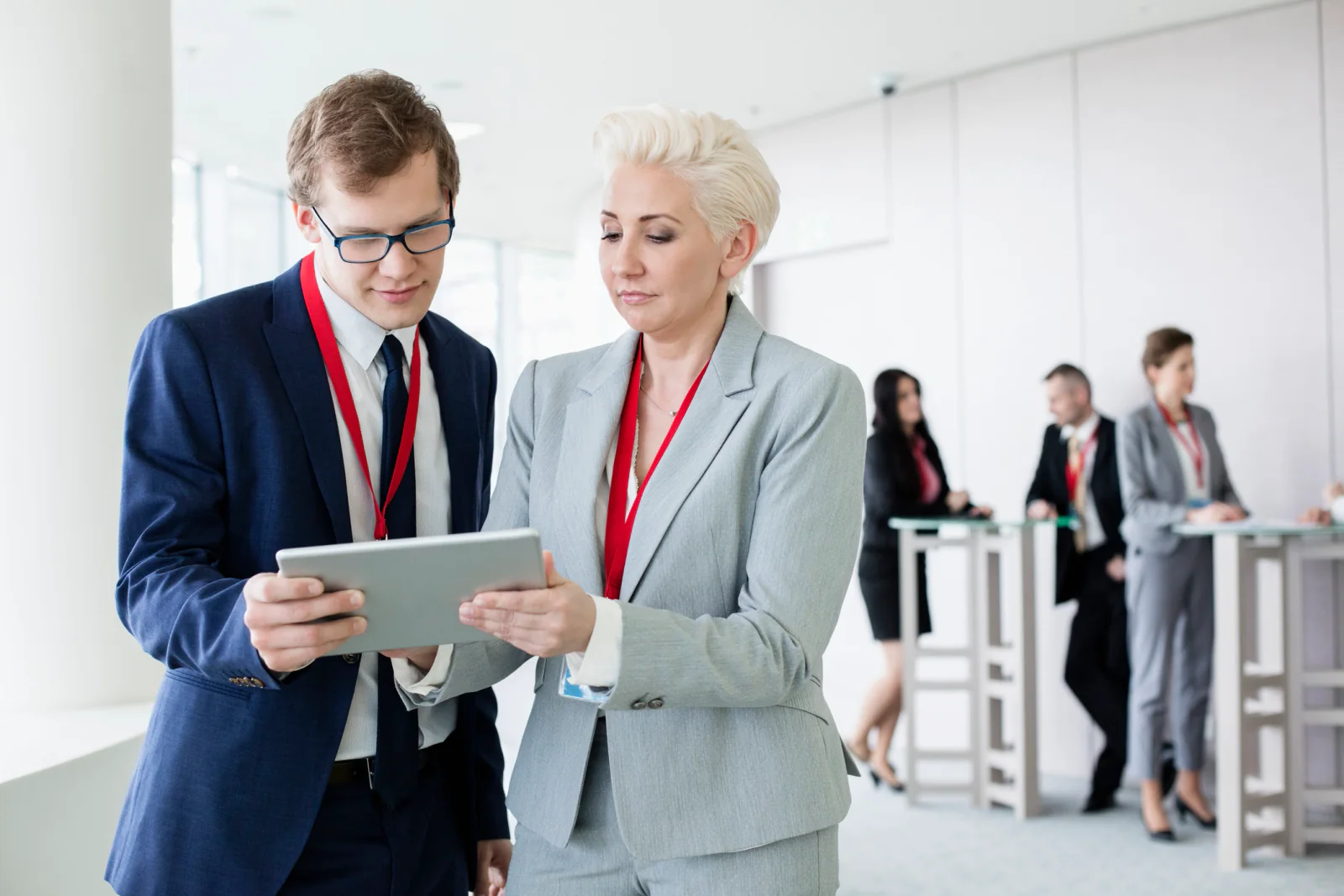 Premium iPad setup for demos, interactive exhibit content, and high end attendee-facing experiences