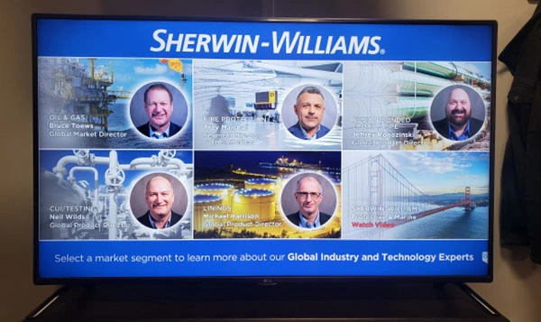 A custom designed screen for Sherwin-Williams