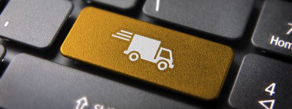 Keyboard key depicting a delivery truck