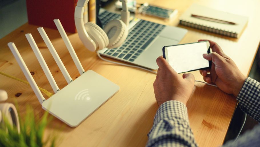 Internet Router Rentals Router on a table