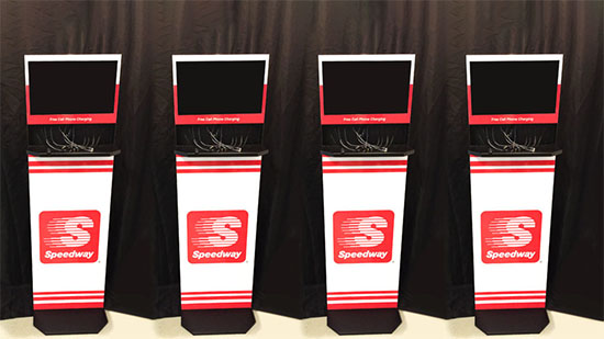 Branded Charging Stations Speedway Stand