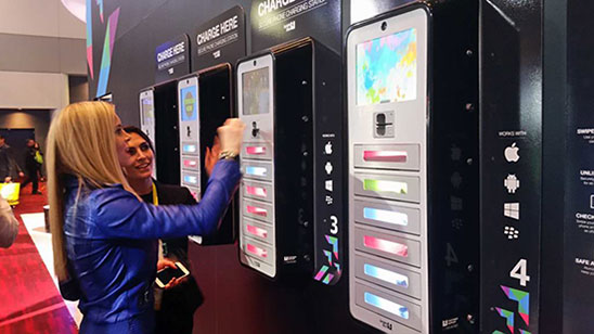 Interactive Charging For All Device Platforms Charging Station and Locker Rentals
