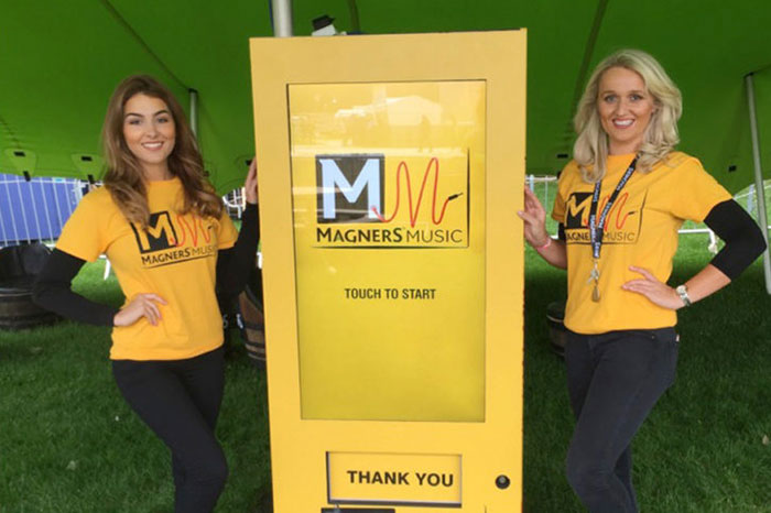 Women with Branded Vending Machine Rental