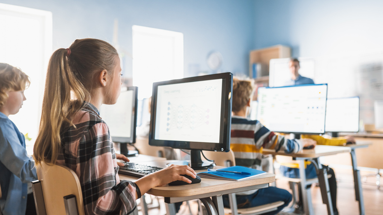 Kids Working On Computers
